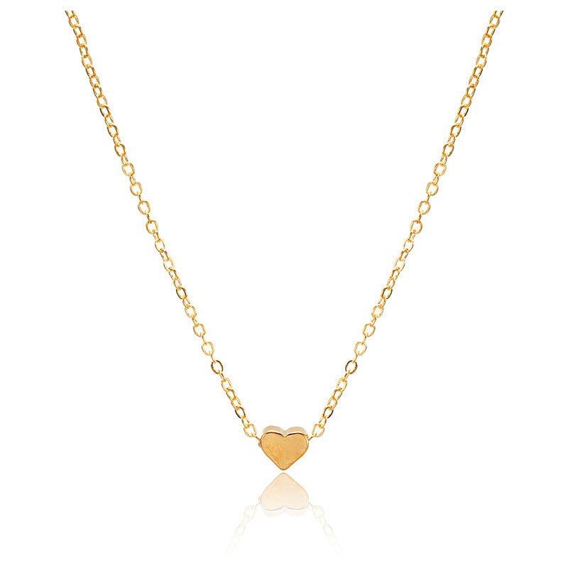 2pcs Gold-color Plus Silver-plated Heart choker Necklace Jewellery For Girls | Korean Jewellery - Gold/Silver Chain Neck Statement Collar Chains Choker Shining Female Choker Korean Jewellery