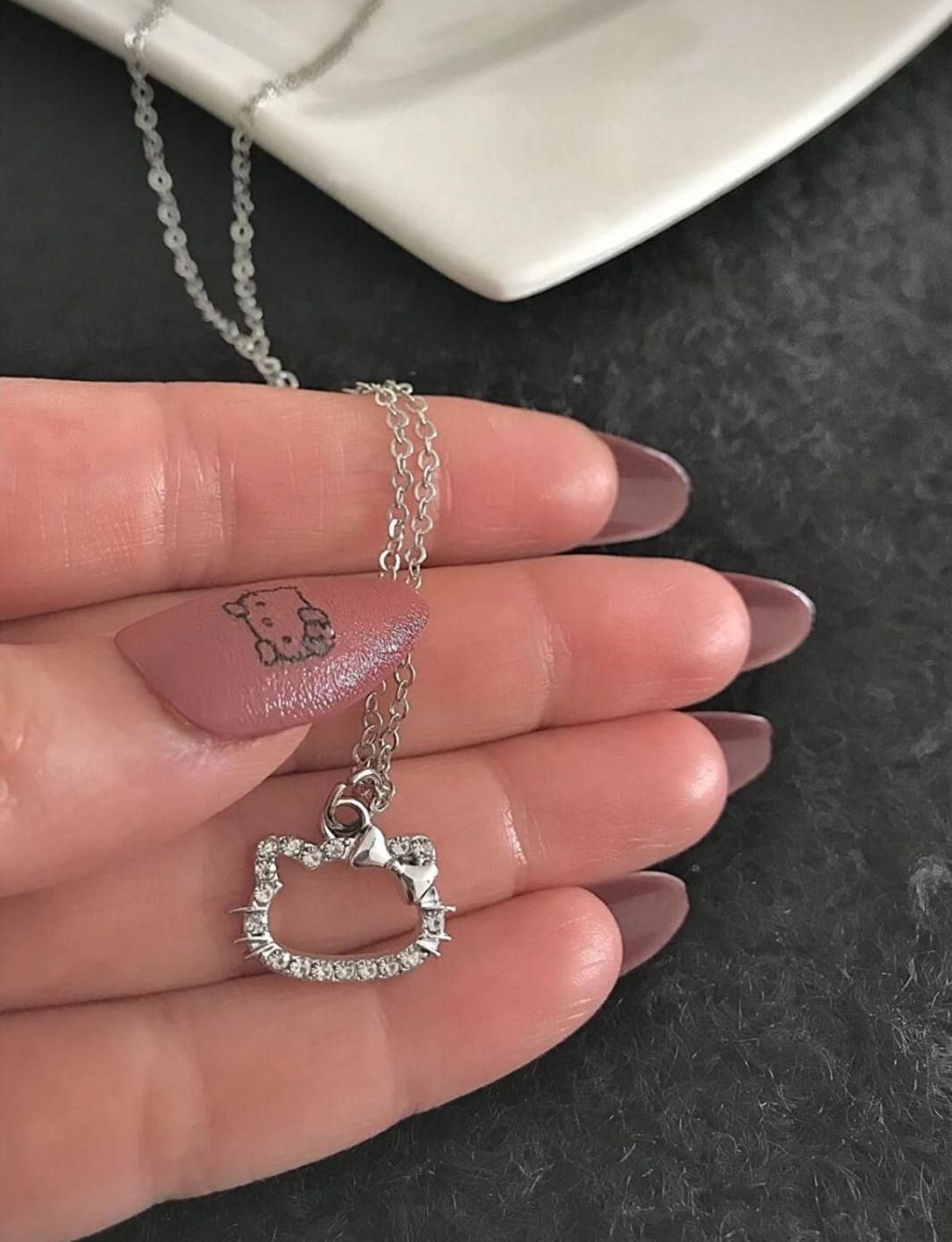 Korean Jewellery Hello Kitty Cute Cat Clavicle Chain Aesthetic Necklace For Girls | Jewelry Gift | Korean Jewellery Necklace