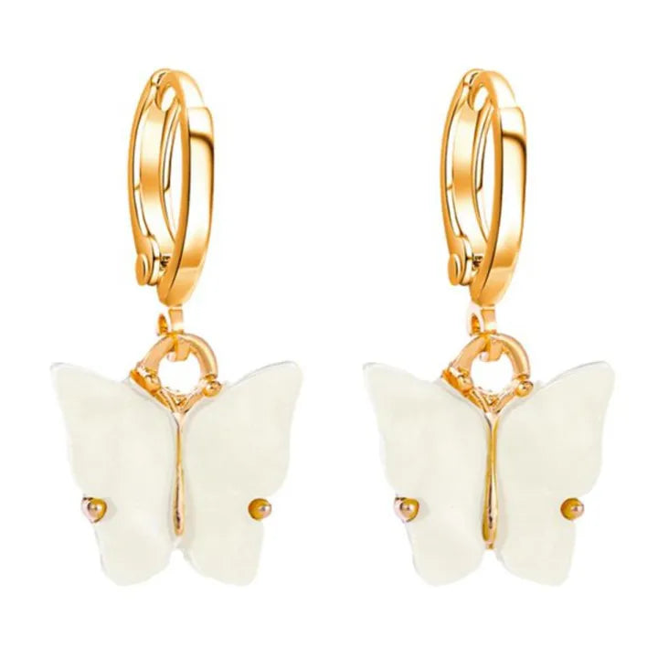 Korean New Butterfly Earrings Acrylic Colorful Summer Fairy Earings