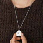 Pack Of 2 Stainless Steel Cute Cartoon Ghost Friendship Couple Pendant Necklace For Boy & Girls Korean Jewellery