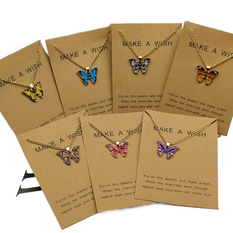 Korean Jewellery Gold Chain With Beautiful Butterfly Necklace Jewellery For Girls - Gold Chain Neck Statement Chains Shining Female Korean Jewellery