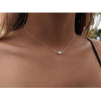 Korean Jewellery Silver Single Pearl Necklace | New Design | Trending Design | Never Fade | Beautiful Necklace Jewellery For Girls / Women