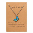 Korean Jewellery Silver Chain With Beautiful Enamel Butterfly Necklace Jewellery For Girls Stylish - Silver Chain Neck Statement Collar Chains Shining Female Jewelry