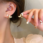 Pair Of Zircon Fish Tail S925 Earings For Girls Stylish Fashion Personality Korean Jewellery For Girls