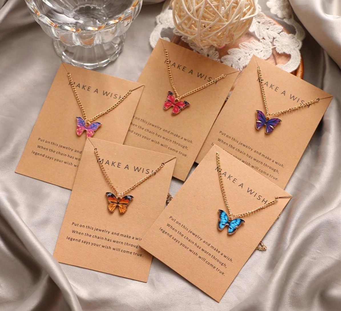 Gold Chain With Beautiful Butterfly Necklace Jewelelry For Girls - Gold Chain Neck Statement Chains Shining Female Korean Jewellery