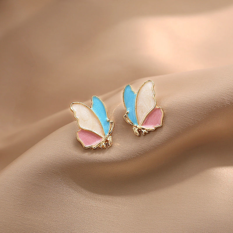 Enamel Butterfly Korean Jewellery New Colorful Earings Jewellery For Girls Stylish