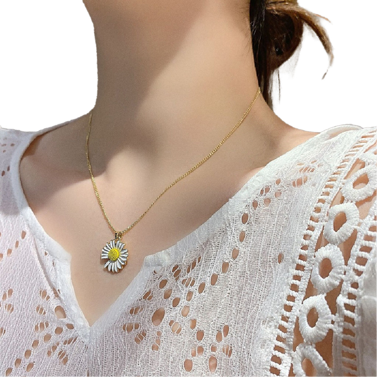 New Daisy Sunflower Pendant Necklace Jewellery For Girls - Korean Jewellery