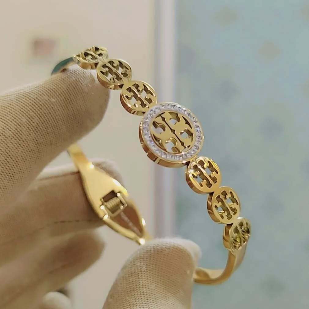Luxury Stainless Steel 18k Gold Plated Fashion Tory Bracelet Bangles For Girl | Women