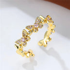 Stainless Steel Never Fade Butterfly Adjustable Ring For Girl - S925 Adjustable Ring For Girls - Women Ring For Girls - Korean Jewellery