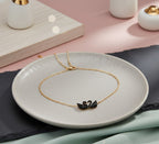 Gold Chain With Beautiful Black Double Swan Duck Necklace Korean Jewellery For Women - Gold Chain Neck Statement Collar Chains Shining Female Jewellery For Girls - Korean Jewellery