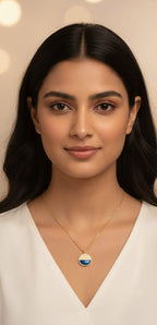 Golden Korean Jewellery High Quality Beautiful 925 Pendant Necklace For Girl | Special Event Korean Jewellery For Girls | Jewellery Gift