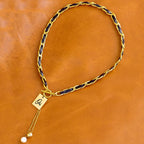 Latest Leather S925 Lock Chain For Girls Stylish - Korean New Trending Jewellery For Girls