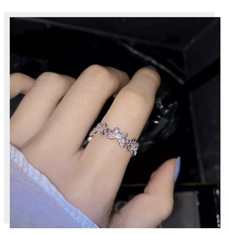 Stainless Steel Never Fade Butterfly Adjustable Ring For Girl - S925 Adjustable Ring For Girls - Women Ring For Girls - Korean Jewellery
