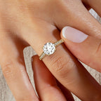 S925 Never Fade Zircon Adjustable Ring For Girl - Gold Four Claws Zircon Adjustable Ring For Girls - Women Ring For Girls - Korean Jewellery