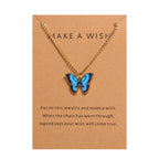 Gold Chain With Beautiful Butterfly Korean Jewellery Necklace For Girls- Gold Chain Neck Statement Collar Chains Shining Female Jewellery For Girls