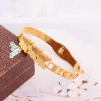 Luxury 18kK Gold Plated Branded Stainless Steel Jewellery Butterfly Zirconia Bangles Kara Bracelet For Girls | Never Fade Luxury Stainless Steel Adjustable HandCuff For Women