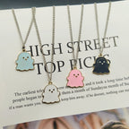 Ghost Pendant Necklaces for Women Men Best Friends Cute Lovely Ghost Couple Necklace Fashion Korean Jewellery