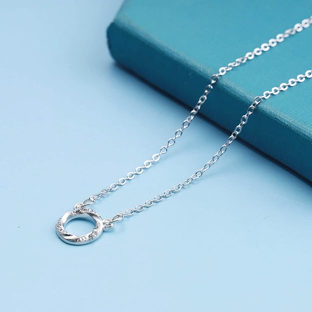 Korean Jewellery Zirconia Circle Choker Necklace Rhinestone Pendant Round Necklace Chain Korean Jewellery For Girls