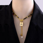 Latest Leather S925 Lock Chain For Girls Stylish - Korean New Trending Jewellery For Girls