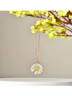 Gold Chain With Beautiful New Daisy Sunflower Pendant Necklace Jewellery For Girls - Korean Jewellery Necklace