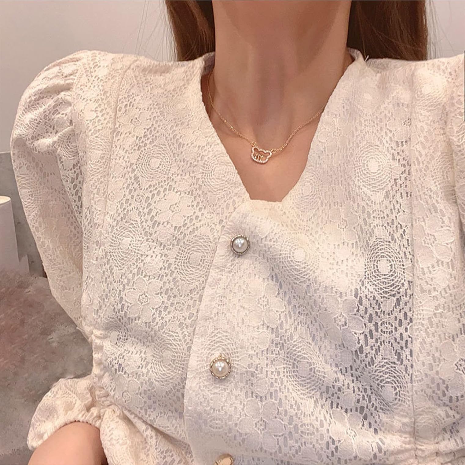 Korean Jewellery Gold Hello Kitty Cute Cat Clavicle Chain Aesthetic Necklace For Girls | Jewelry Gift | Korean Jewellery Necklace