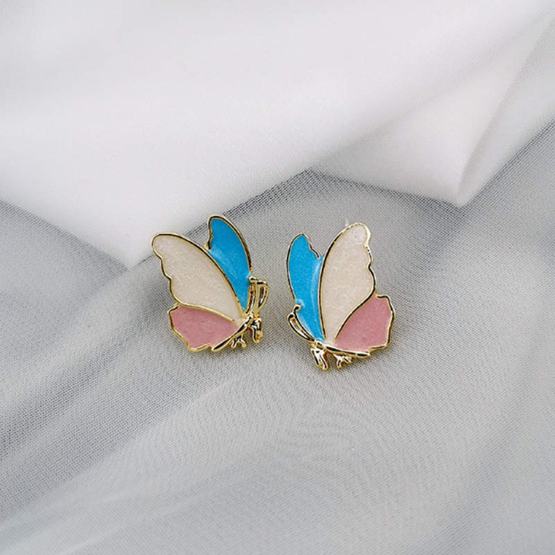 Enamel Butterfly Korean Jewellery New Colorful Earings Jewellery For Girls Stylish