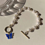 Golden Chain & Beautiful Butterfly Pearl Bracelet For Girls Latest New Trendy Design Korean Jewellery For Girls