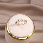 S925 Never Fade Zircon Adjustable Ring For Girl - Gold Four Claws Zircon Adjustable Ring For Girls - Women Ring For Girls - Korean Jewellery