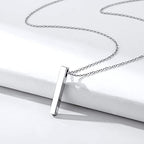 Korean Jewellery Silver Never Fade Stainless Bar Locket  Necklace Pendant Jewellery for Boys & Men