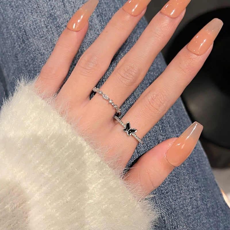 2PCS Korean Jewellery Butterfly Ring Set For Girls | Finger Rings Party Jewelry Gifts