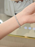 2026 Trendy Emerald Diamond Silver Never Fade Tennis Bracelet For Girls | S925 Premium Quality Tennis Bracelet For Women