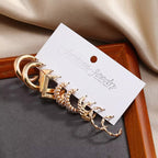 5 Pairs European American C-Shaped 2026 Trendy Design Earrings Set For Women & Girls | S925 Needle Earring