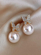 Pair Of Zircon Butterfly Earrings For Girls Fashion Personality Korean Jewellery For Girls.