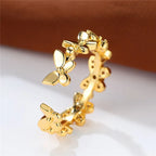 Stainless Steel Never Fade Butterfly Adjustable Ring For Girl - S925 Adjustable Ring For Girls - Women Ring For Girls - Korean Jewellery