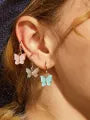 3pairs Butterfly Charm Drop Earrings.