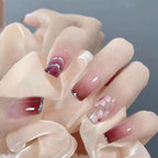 24Pcs Multicolor Beautiful Trendy Fake Nails (With Glue) Set For Girls - Wearable Nails Stylish Pattern Artificial Nails For Women