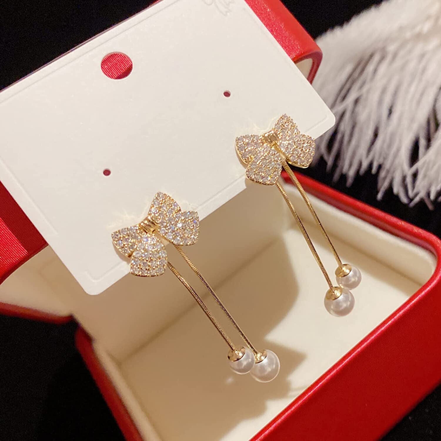 2023 Best Selling Women Bow Earrings Korean Fashion Earring Products Cute Jewelry for Girls