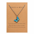Korean Jewellery Silver Chain With Beautiful Enamel Butterfly Necklace Jewellery For Girls Stylish - Silver Chain Neck Statement Collar Chains Shining Female Jewelry