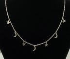 Star Moon Choker Necklace Jewellery For Girls - Chain Neck Statement Collar Chains Choker Shining Female Choker Korean Jewellery
