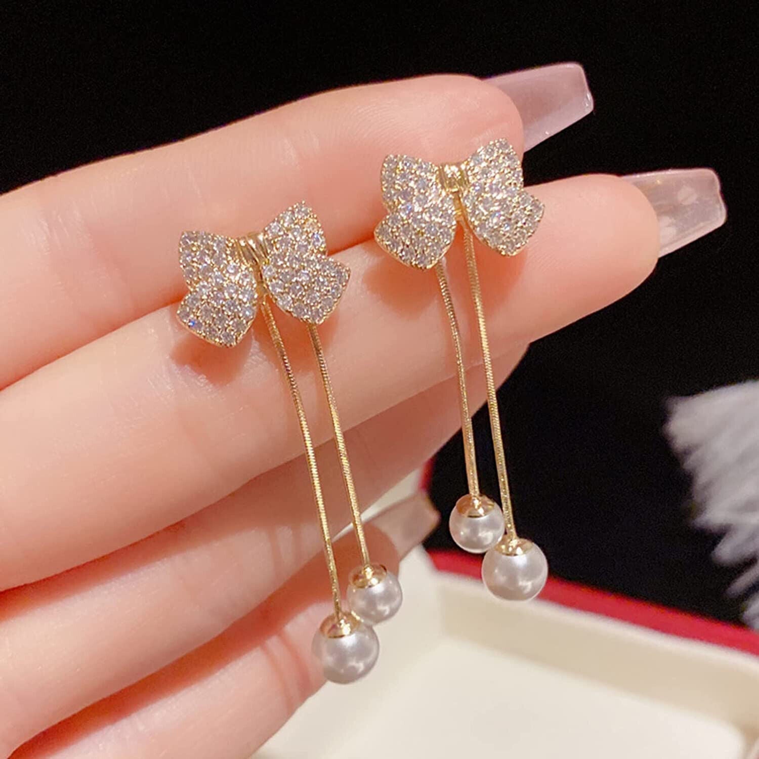 2023 Best Selling Women Bow Earrings Korean Fashion Earring Products Cute Jewelry for Girls