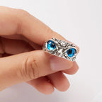 Korean Jewellery Silver Demon Owl Eyes Ring For Girls & Boys | Korean Jewellery For Boys & Girls