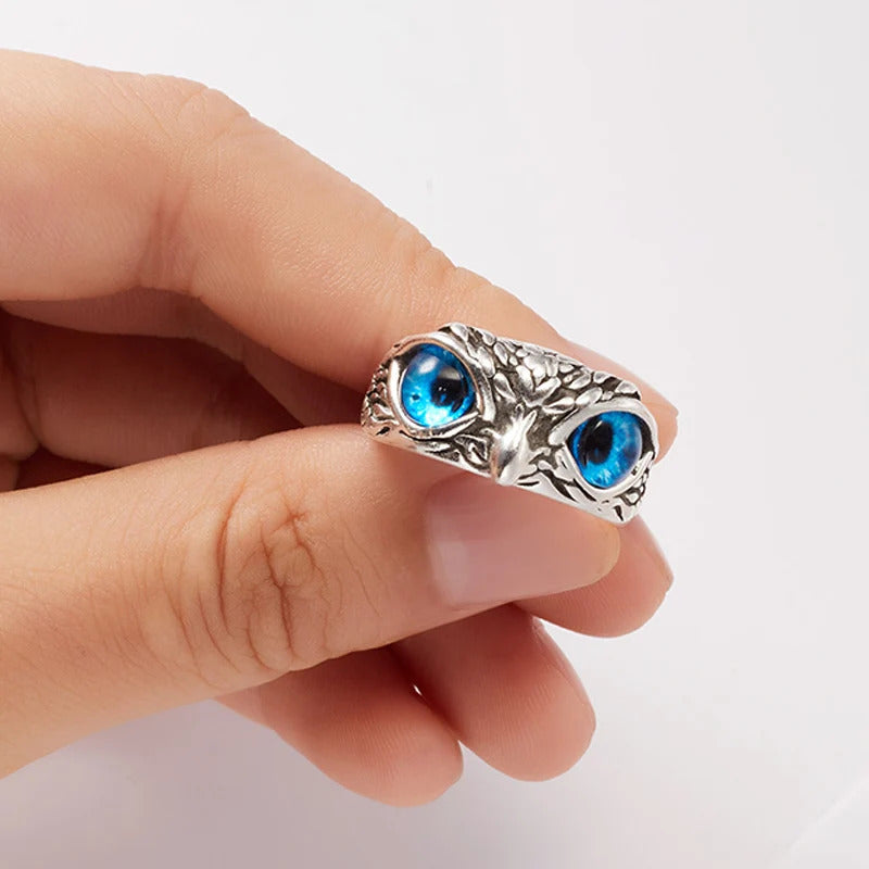 Korean Jewellery Silver Demon Owl Eyes Ring For Girls & Boys | Korean Jewellery For Boys & Girls