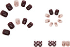 24Pcs Multicolor Beautiful Trendy Fake Nails (With Glue) Set For Girls - Wearable Nails Stylish Pattern Artificial Nails For Women