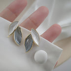 Blue Enamel Leaves Korean Jewellery New Colorful Earings For Girls | Stylish Jewellery For Girls