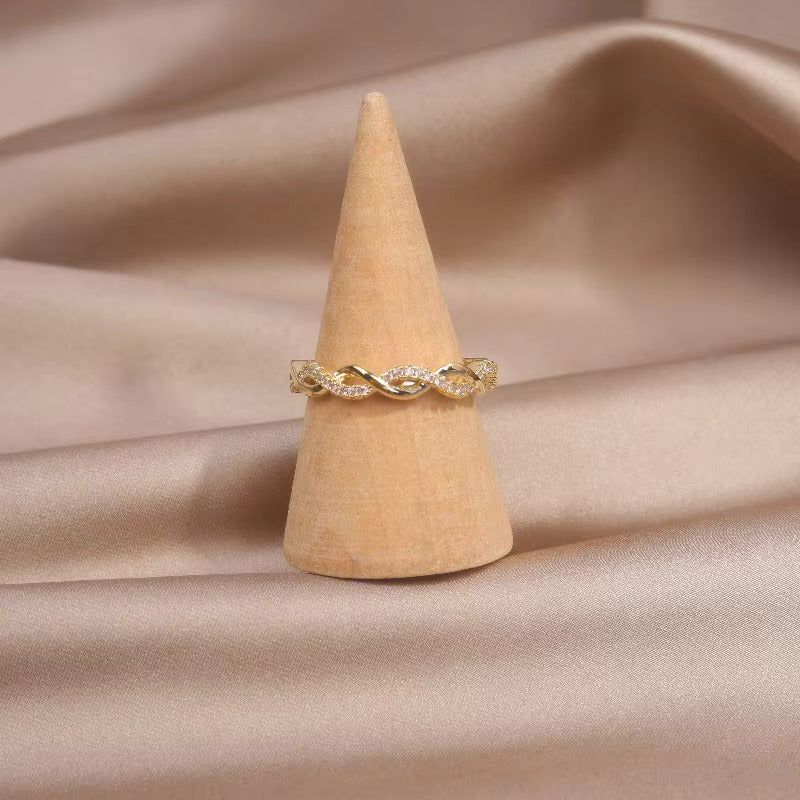 Stainless Steel Never Fade Gold Ring For Girl - Gold Adjustable Ring For Girls - Women Ring For Girls - Korean Jewellery