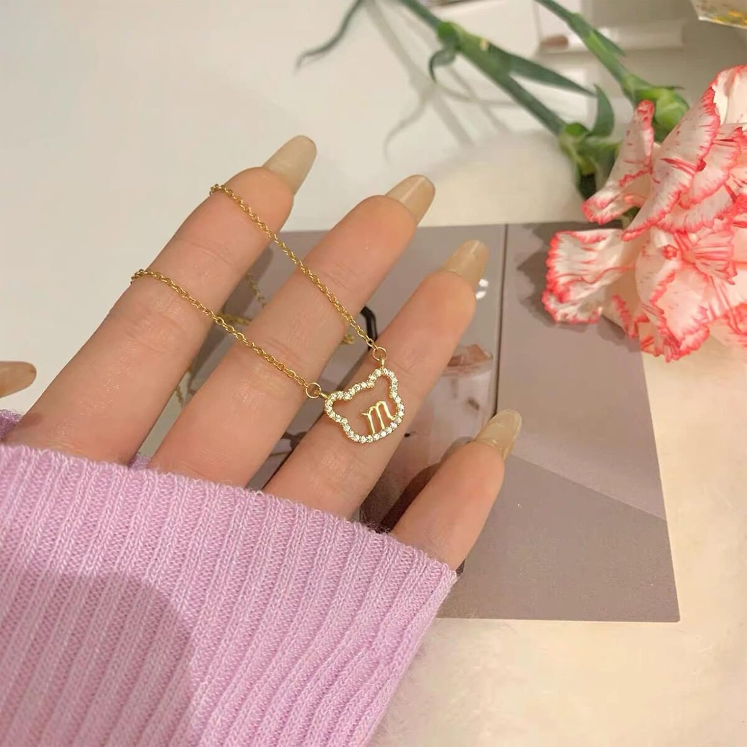 Korean Jewellery Gold Hello Kitty Cute Cat Clavicle Chain Aesthetic Necklace For Girls | Jewelry Gift | Korean Jewellery Necklace