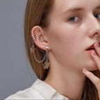 1 Pcs Single Ear Cuff Earing For Girls Butterfly Chain Tassel Stylish Korean Jewellery Earrings For Girls Fashion Personality Korean Jewelry