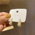 Korean Jewellery Brown Beige 925 Silver Needle Geometric Acrylic Earrings Gentle Hong Kong Style Earring For Girls