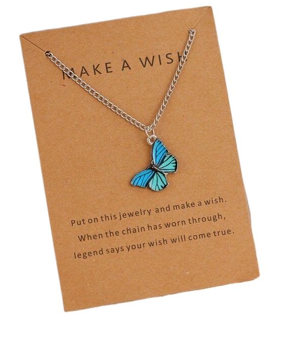 Korean Jewellery Silver Chain With Beautiful Enamel Butterfly Necklace Jewellery For Girls Stylish - Silver Chain Neck Statement Collar Chains Shining Female Jewelry