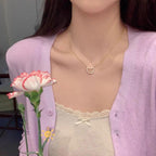 Korean Jewellery Gold Hello Kitty Cute Cat Clavicle Chain Aesthetic Necklace For Girls | Jewelry Gift | Korean Jewellery Necklace